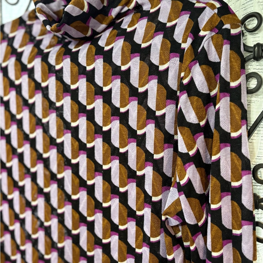 Worthington Geometric Patterned Top - Lavendar, B… - image 5